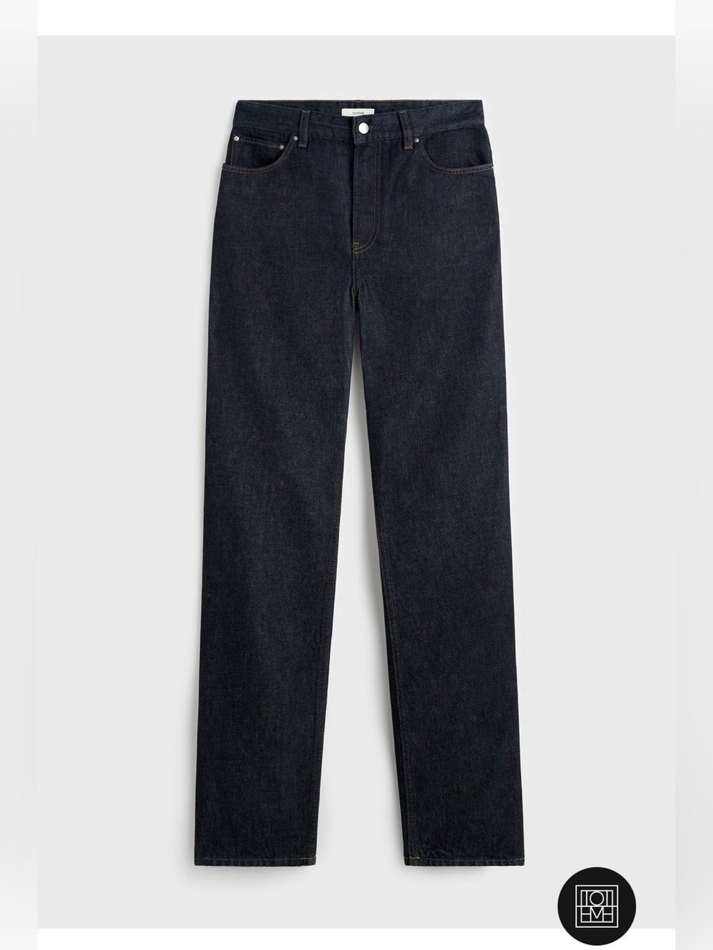 NWOT Toteme Dark Indigo Rinsed Blue Straight Leg Jeans